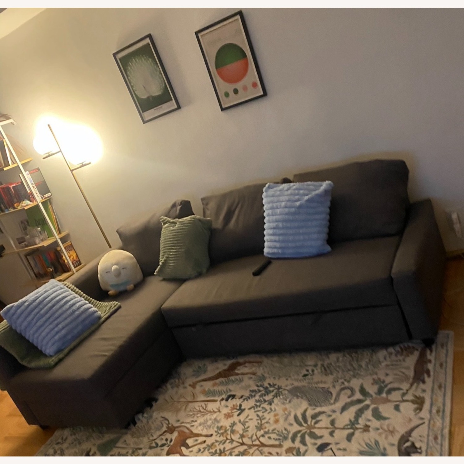 IKEA Dark Gray Fabric 2 Piece Sectional - image-2