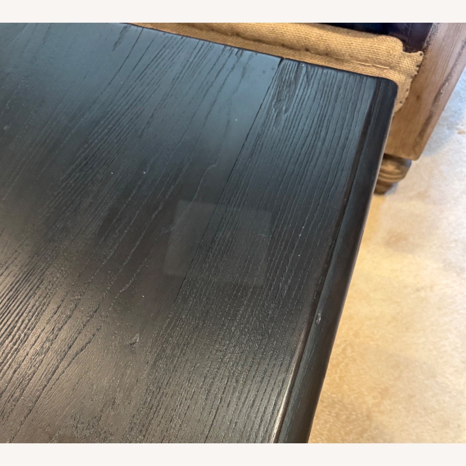 Restoration Hardware Black Wood Coffee Table - image-5