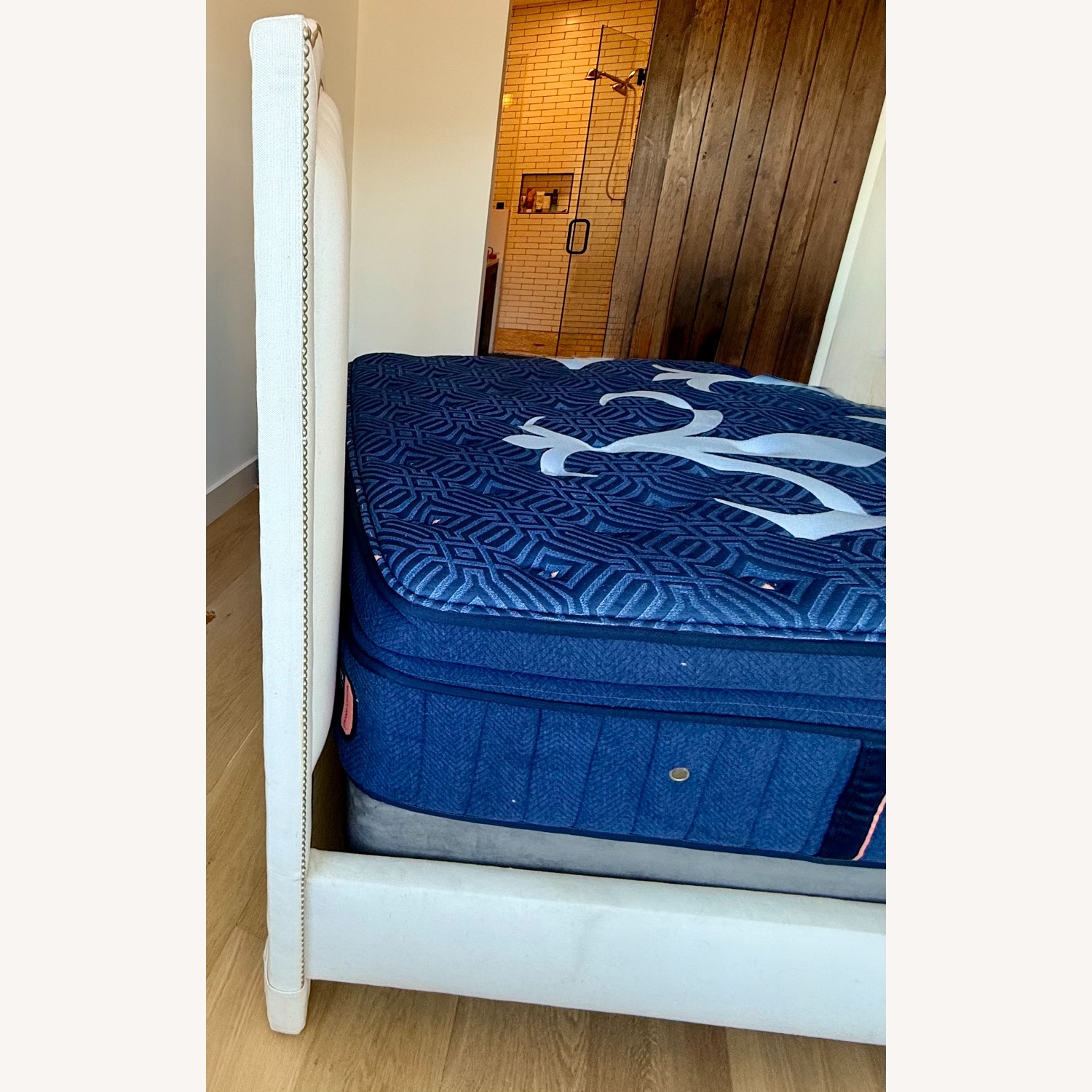Ethan Allen Bed Frame W Nailhead Trim - image-3