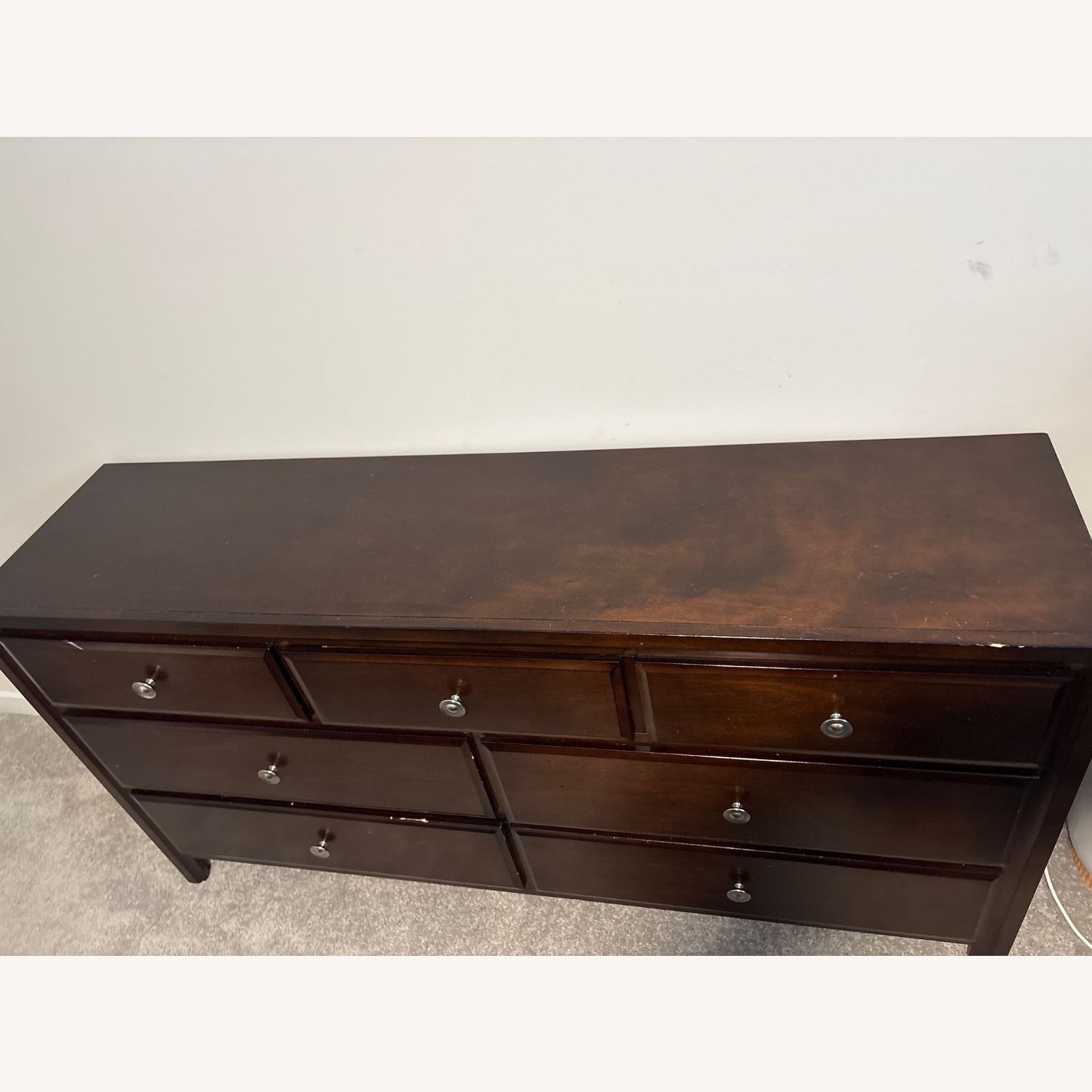 Dark Brown Wood Dresser - image-6