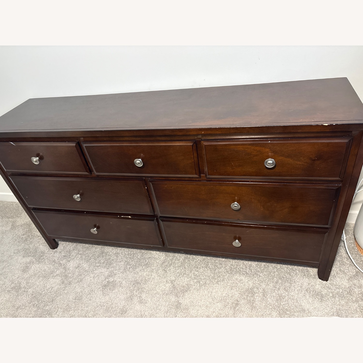 Dark Brown Wood Dresser - image-5