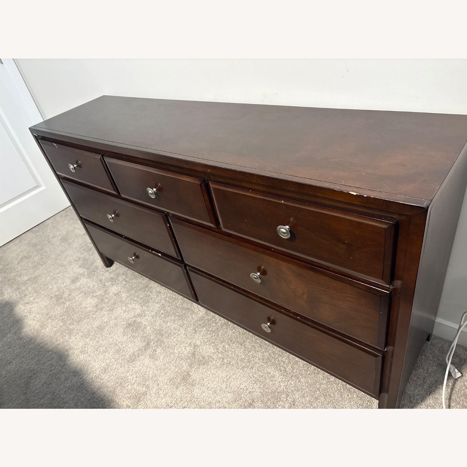 Dark Brown Wood Dresser - image-3