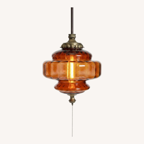 Used Vintage/Antique Dark Brown Ceiling Lamp for sale on AptDeco
