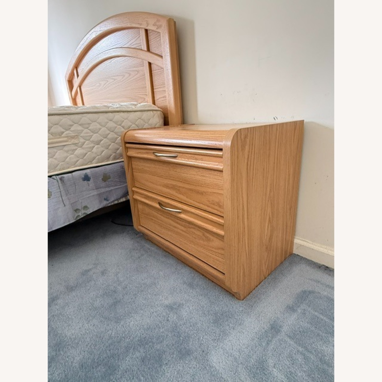 Pair of Natural Wood Nightstands - image-6