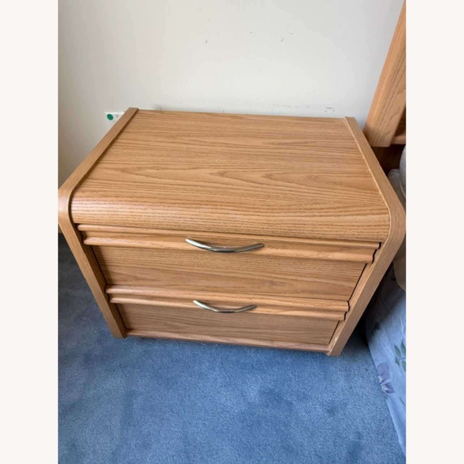 Pair of Natural Wood Nightstands - image-3