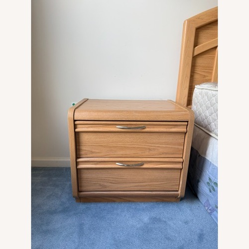 Used Pair of Natural Wood Nightstands for sale on AptDeco