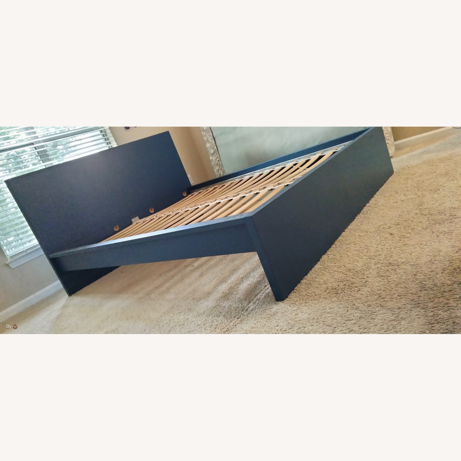 IKEA Malm Blue Queen Bed - image-1