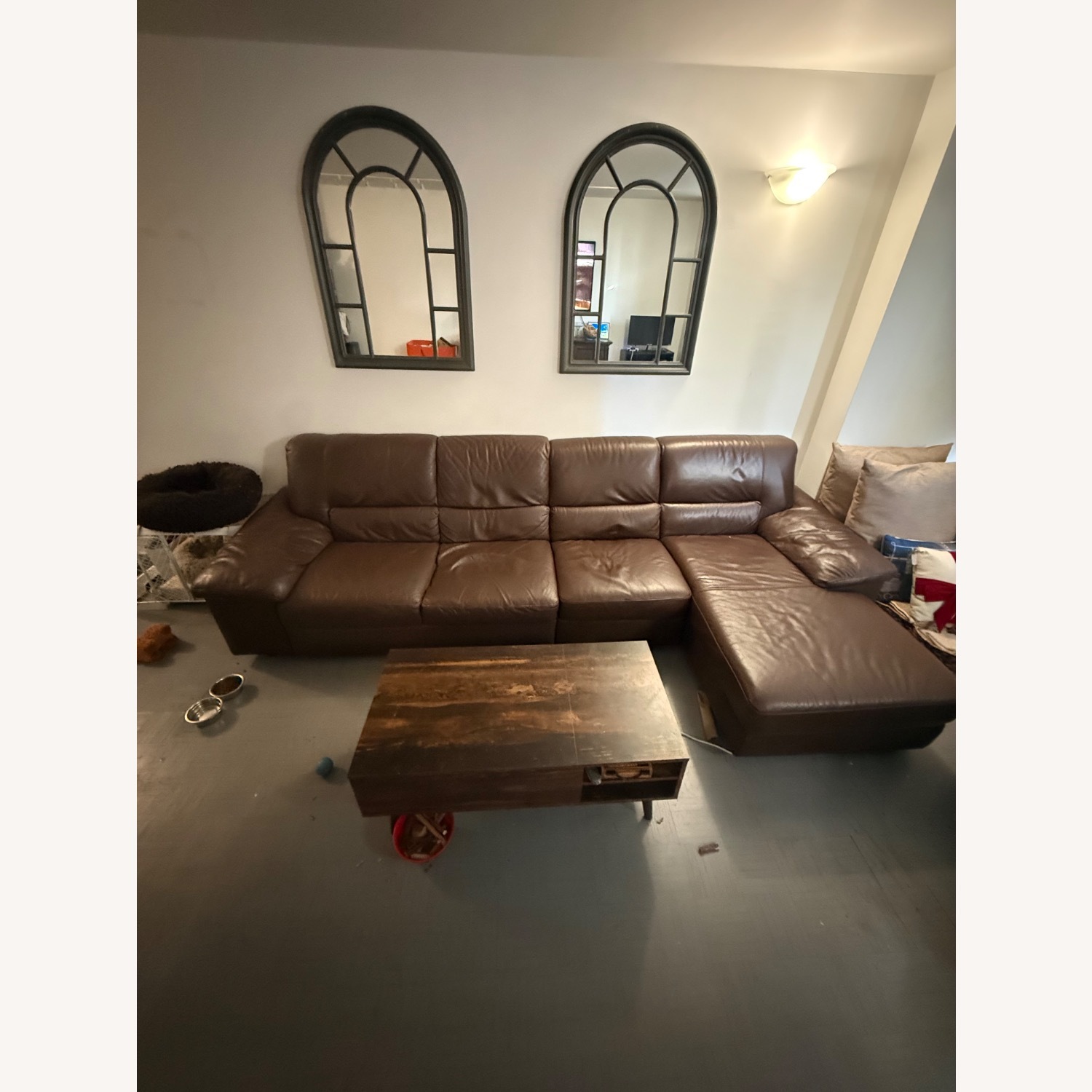 Leather 3 Piece Sectional Sofa - image-2