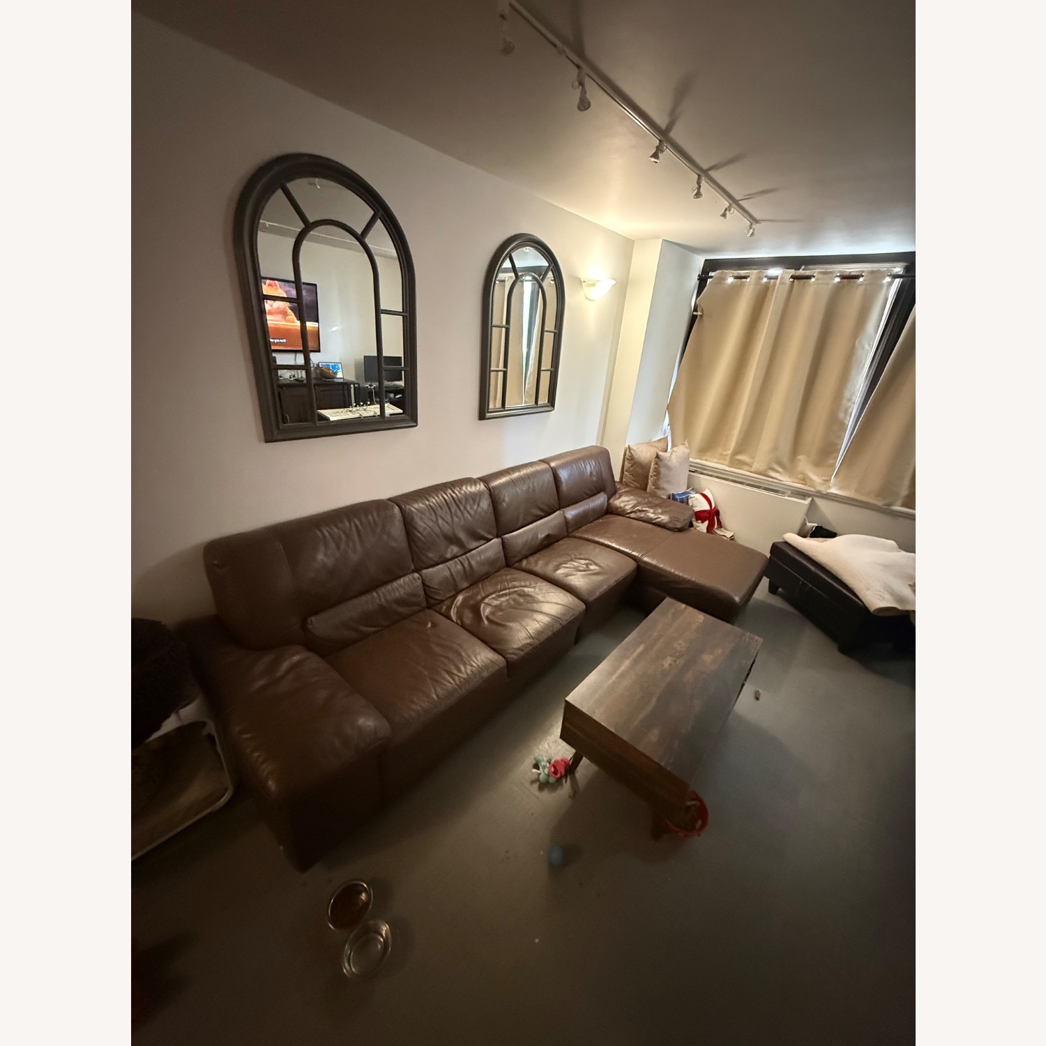 Leather 3 Piece Sectional Sofa - image-4