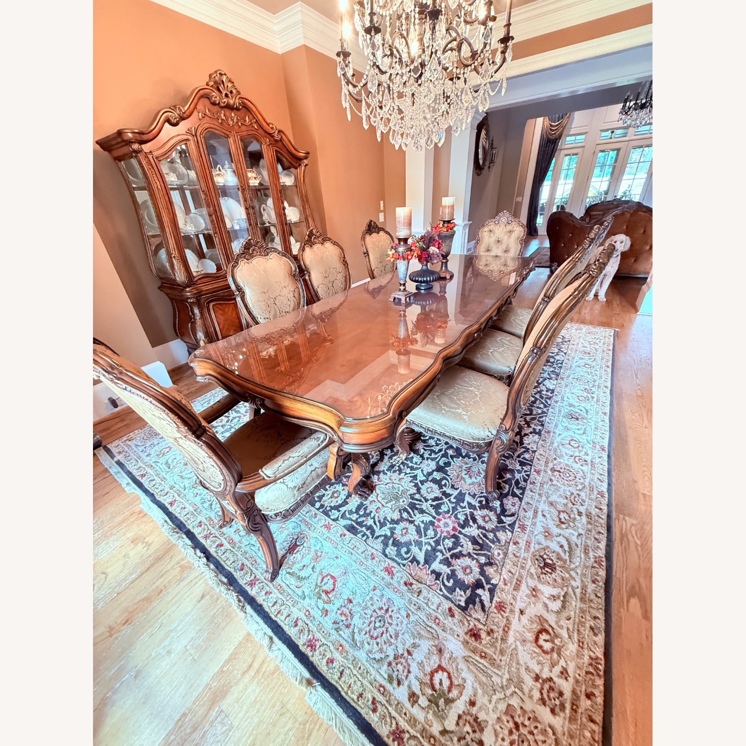 AICO Villa Valencia Dining Table with 8 Chairs - image-1