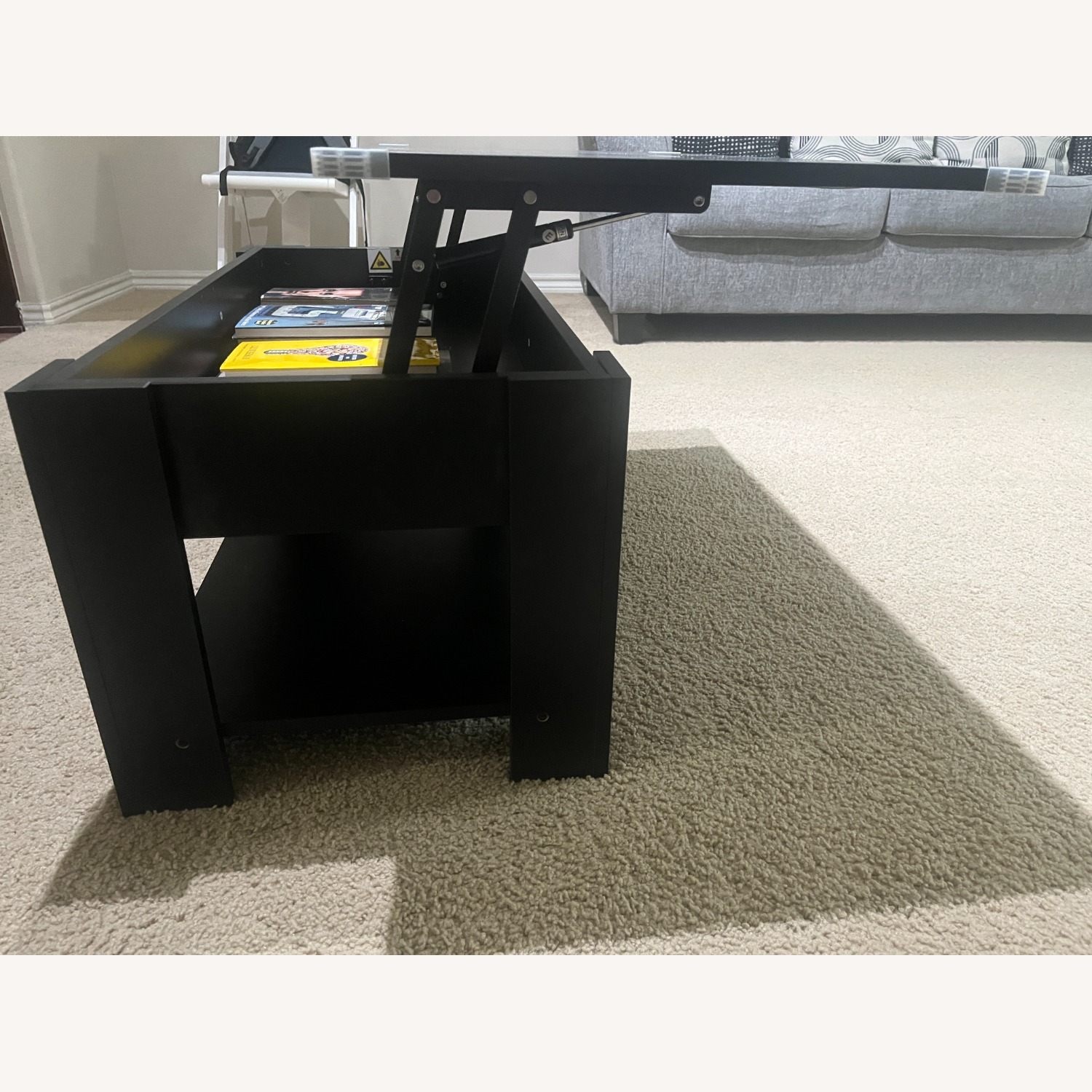 Black Wood Coffee Table - image-4