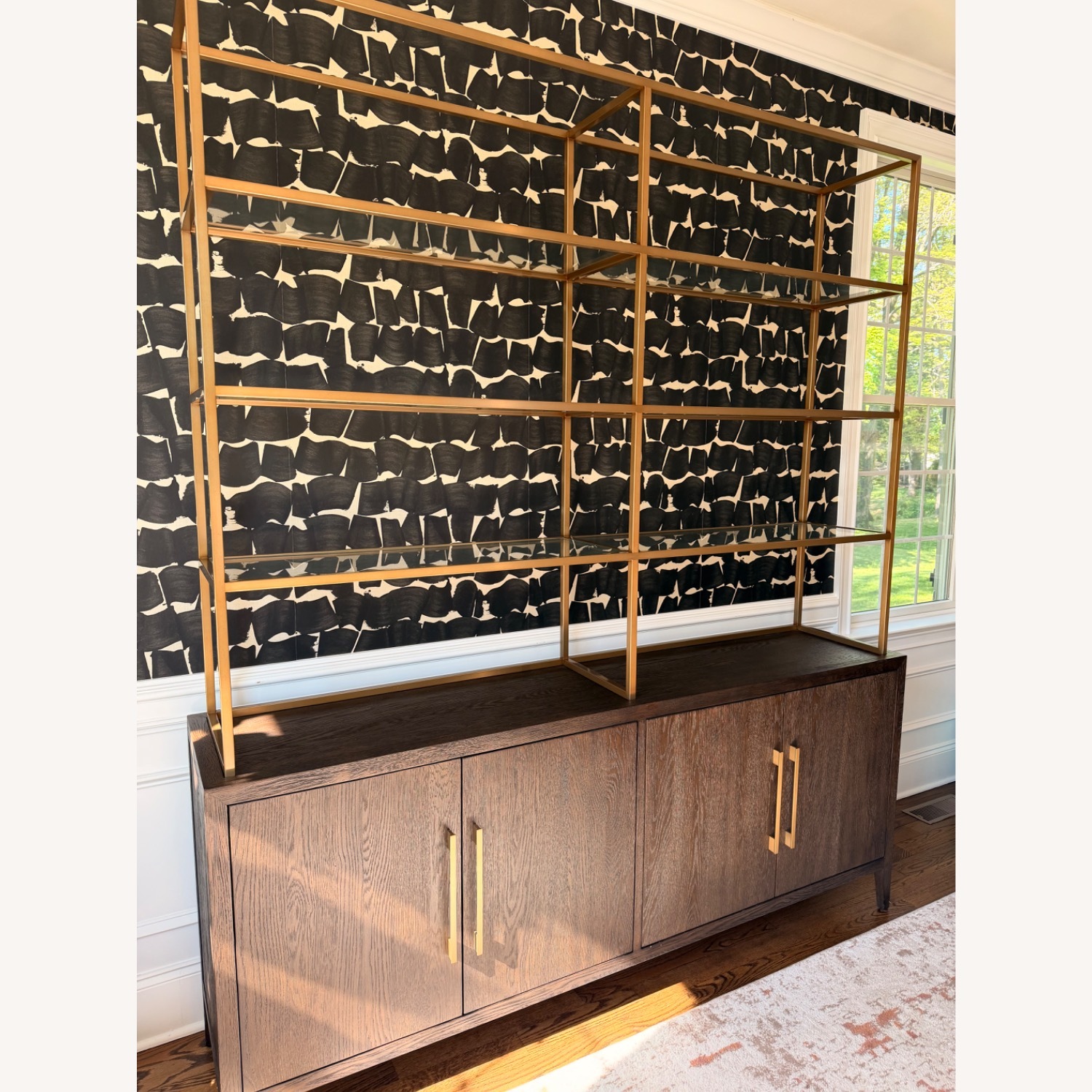 Restoration Hardware French Contemporary 4 Door Open Sideboard & Hutch - image-2