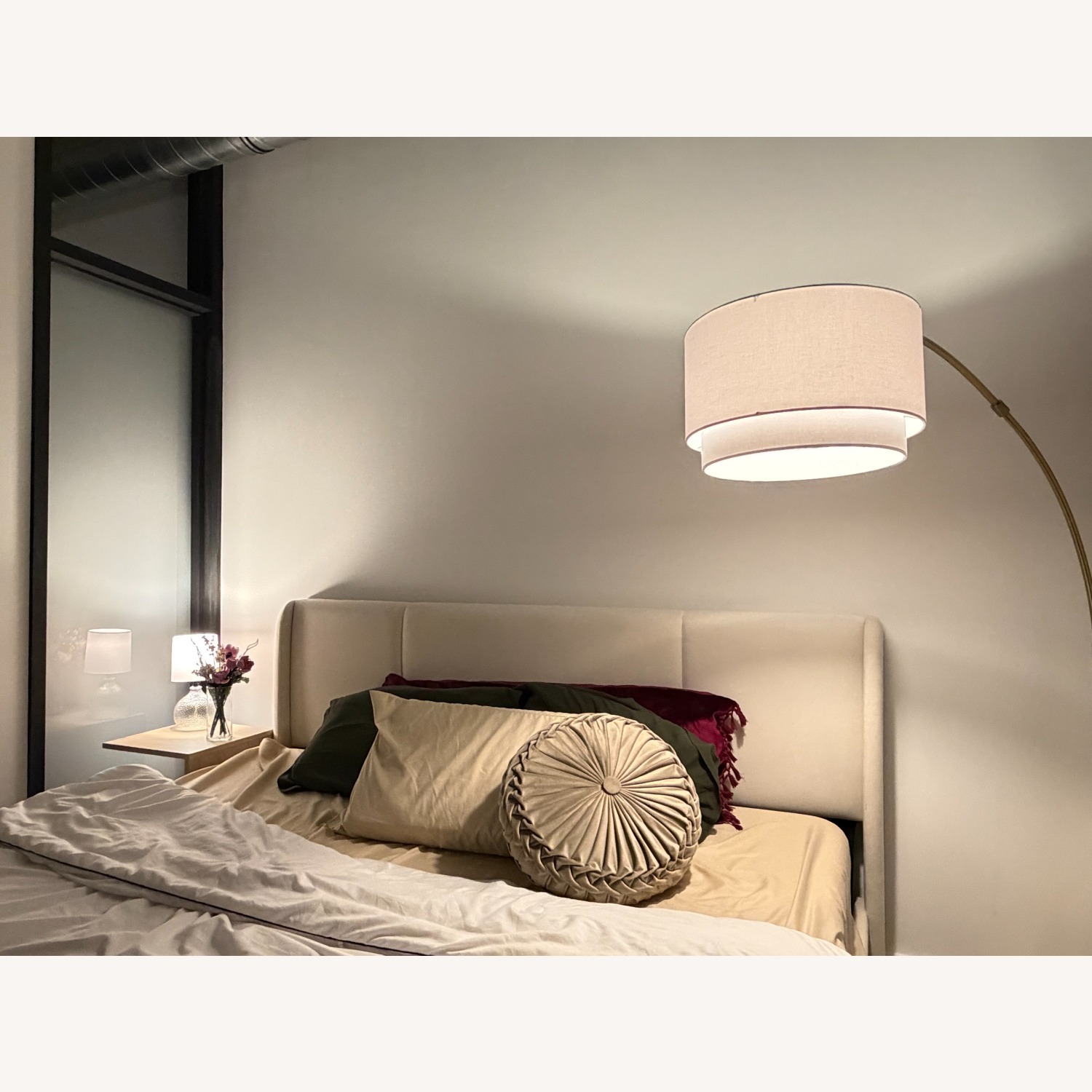 Wayfair White Fabric King Bed - image-3