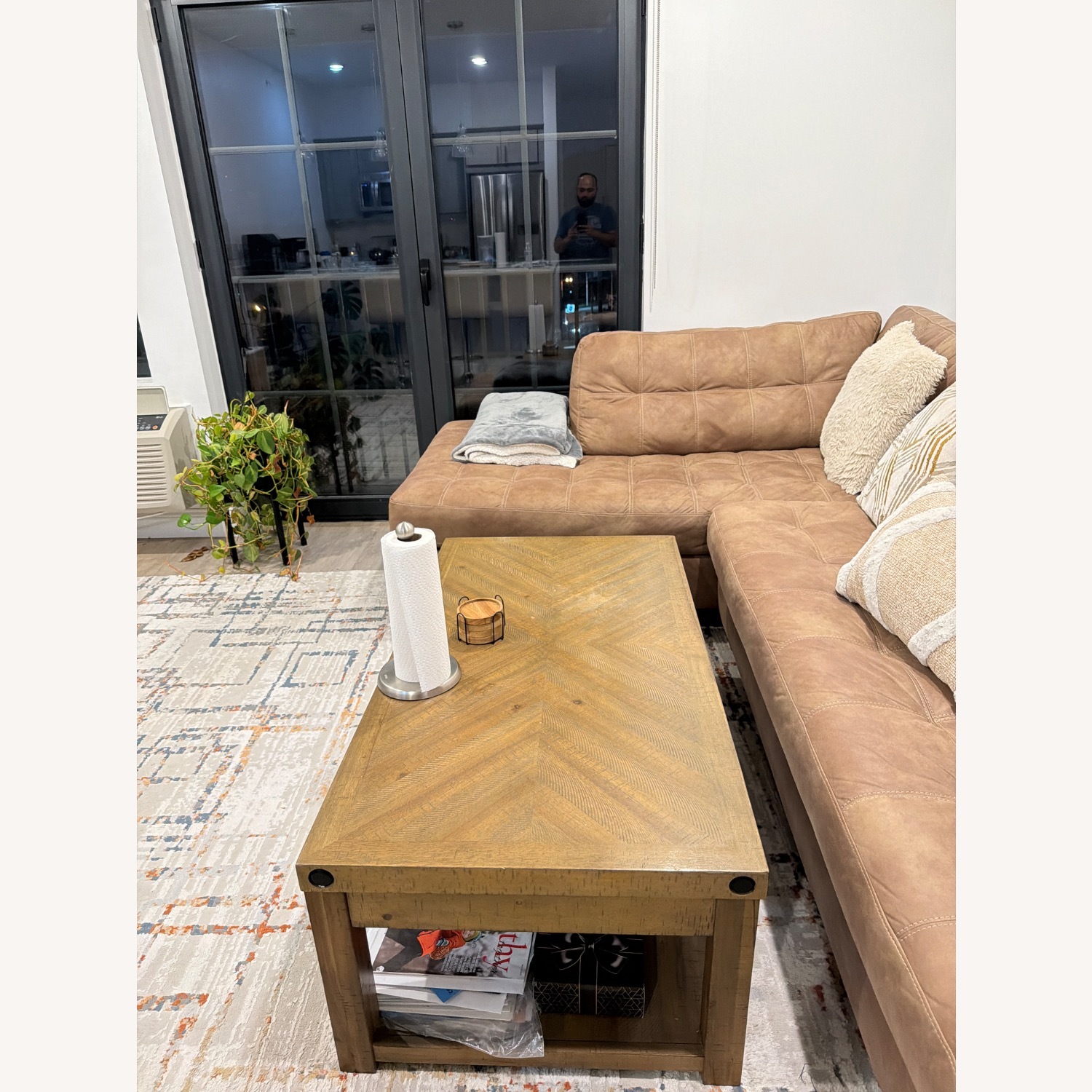 Bob's Discount Furniture Sonoma Natural Lift-Top Storage Coffee Table - image-2