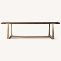Restoration Hardware T-Brace Rectangular Extension Dining Table