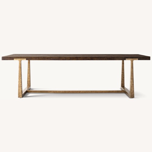 Used Restoration Hardware T-Brace Rectangular Extension Dining Table for sale on AptDeco
