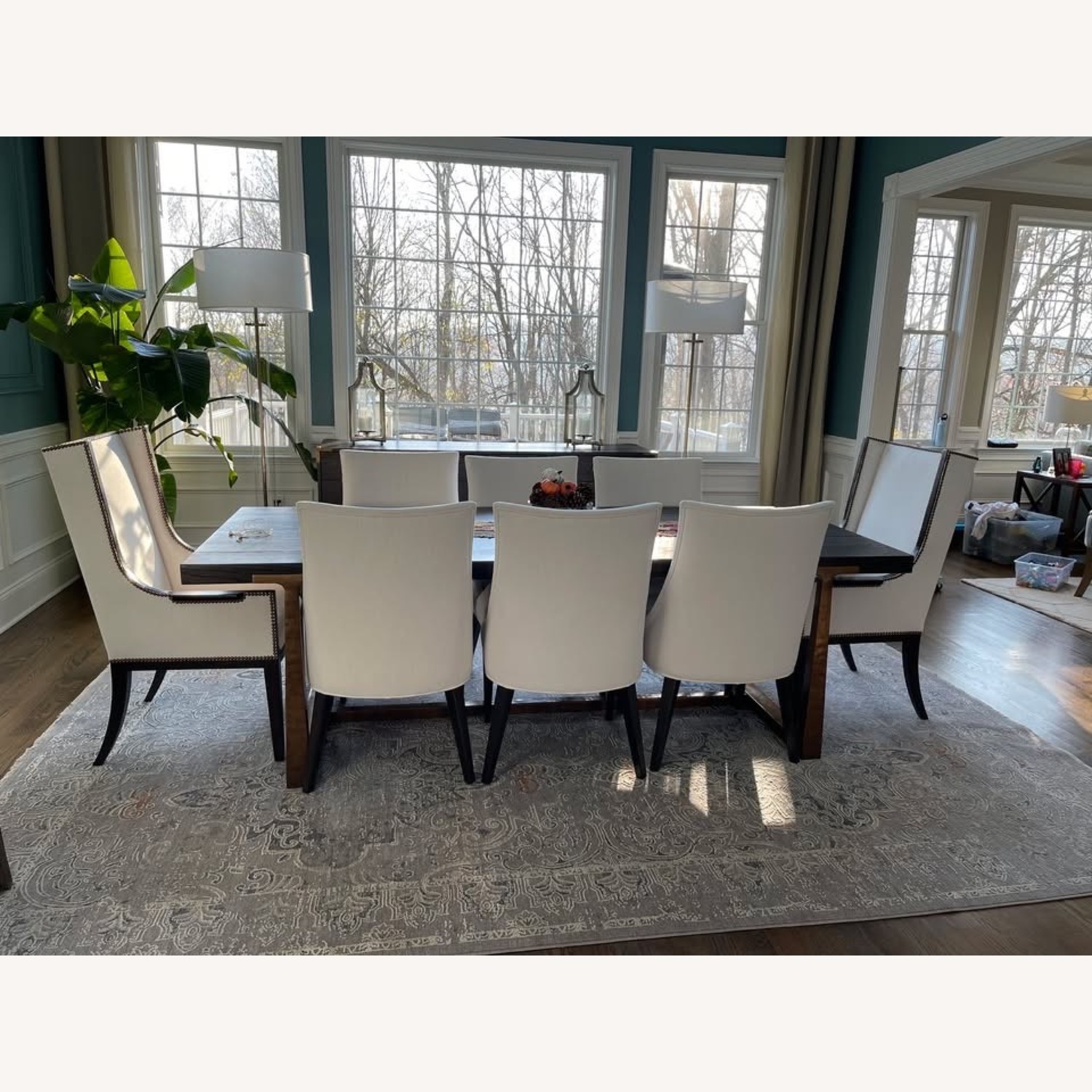 Restoration Hardware T-Brace Rectangular Extension Dining Table - image-3