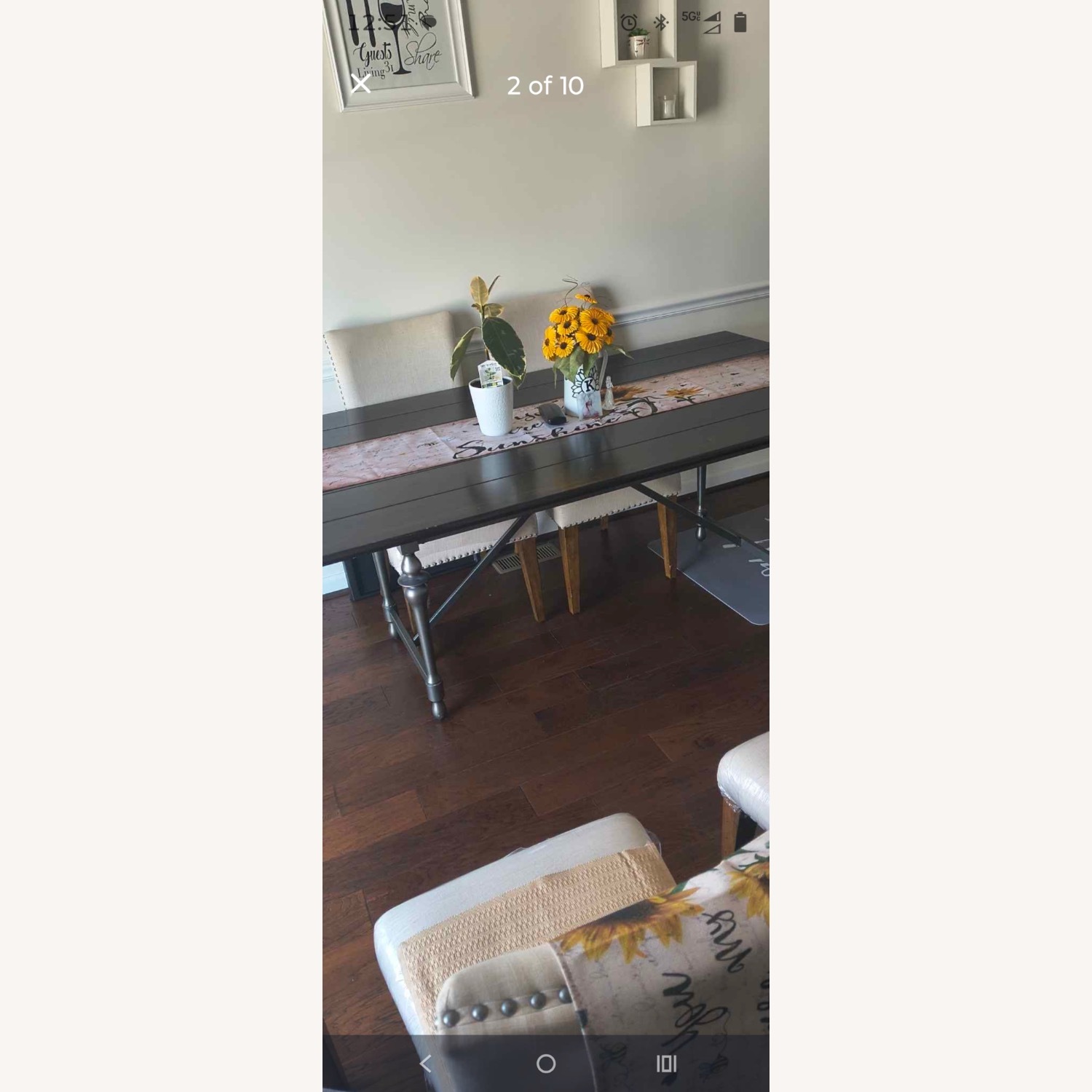 True Value Dark Brown Wood Dining Table - image-8
