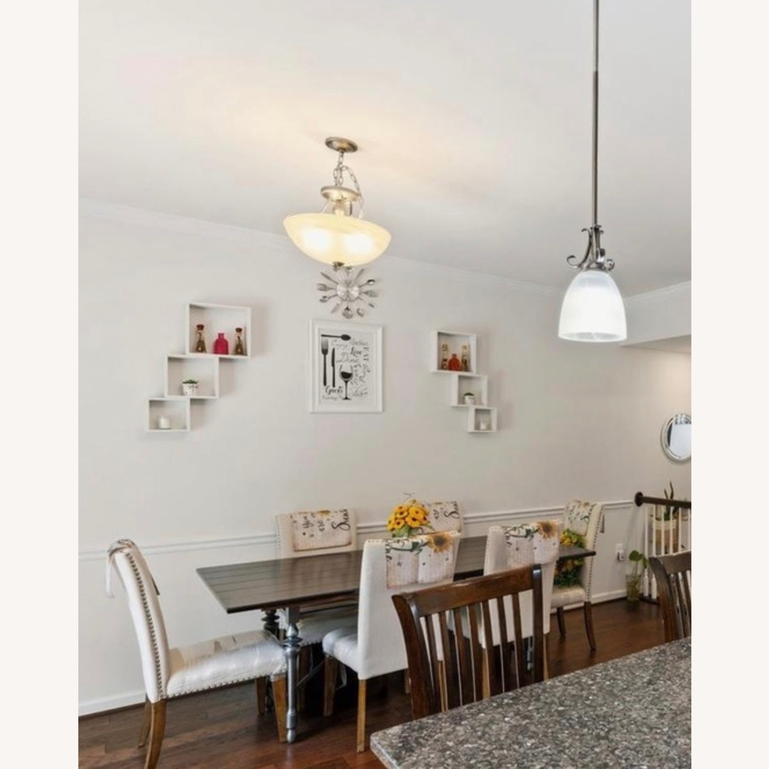 True Value Dark Brown Wood Dining Table - image-9