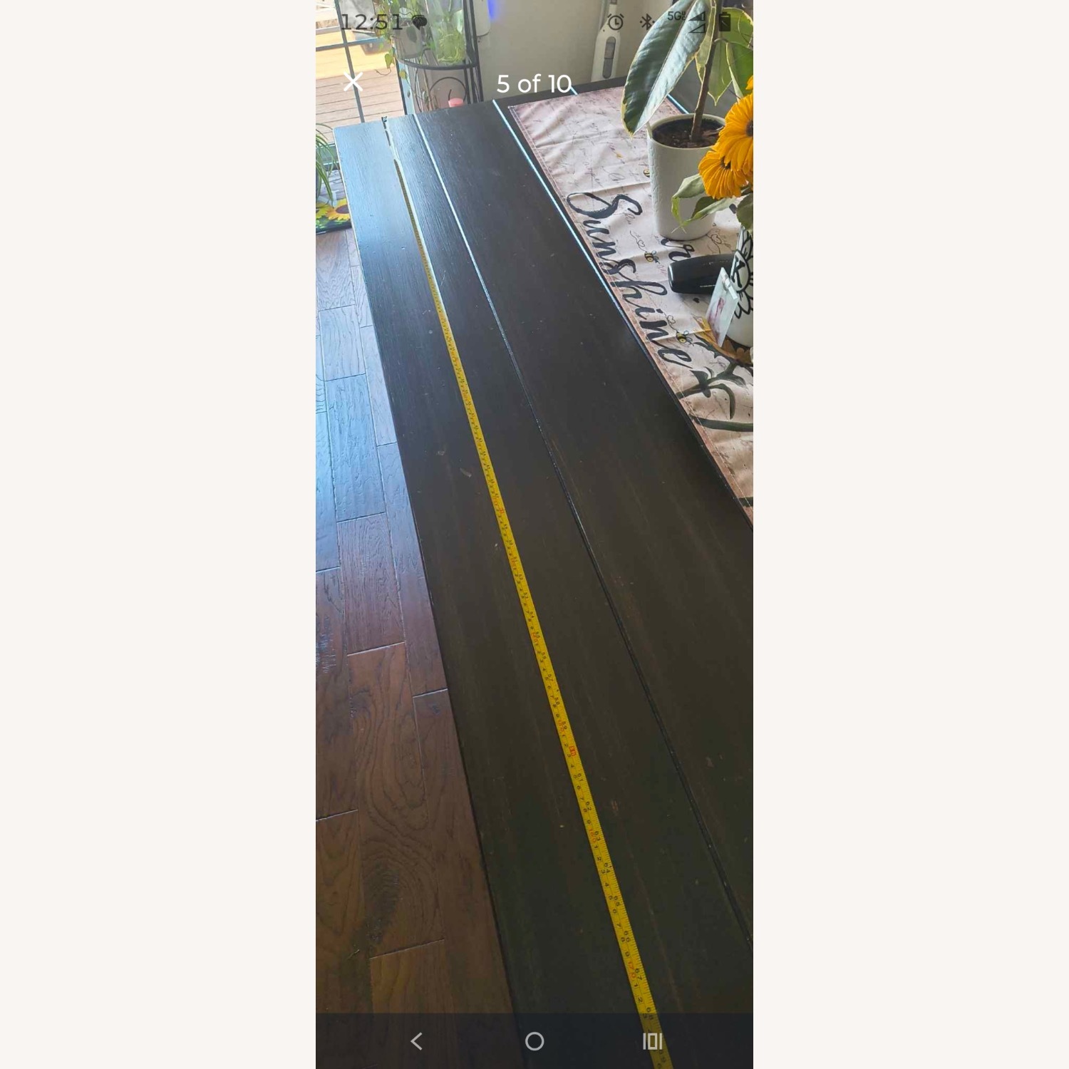 True Value Dark Brown Wood Dining Table - image-10