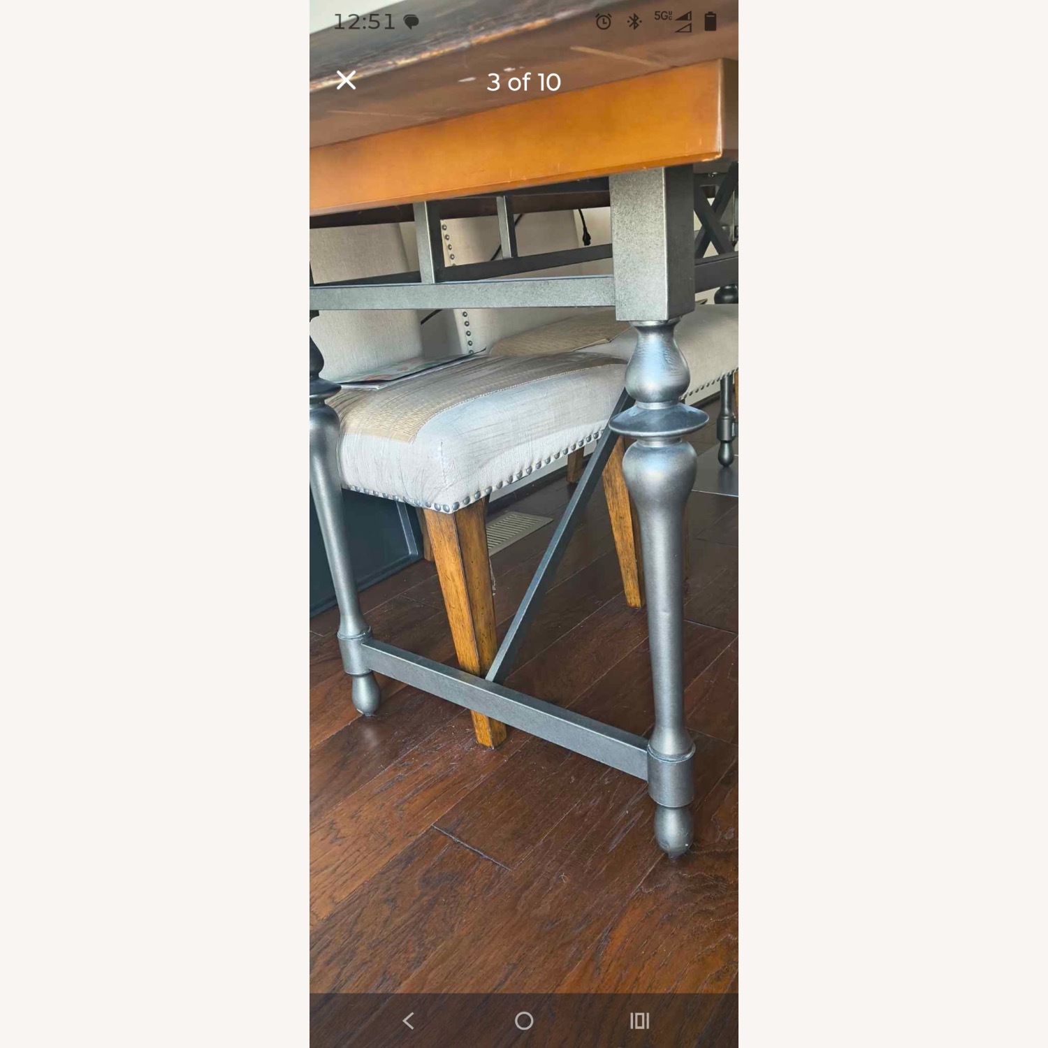 True Value Dark Brown Wood Dining Table - image-4