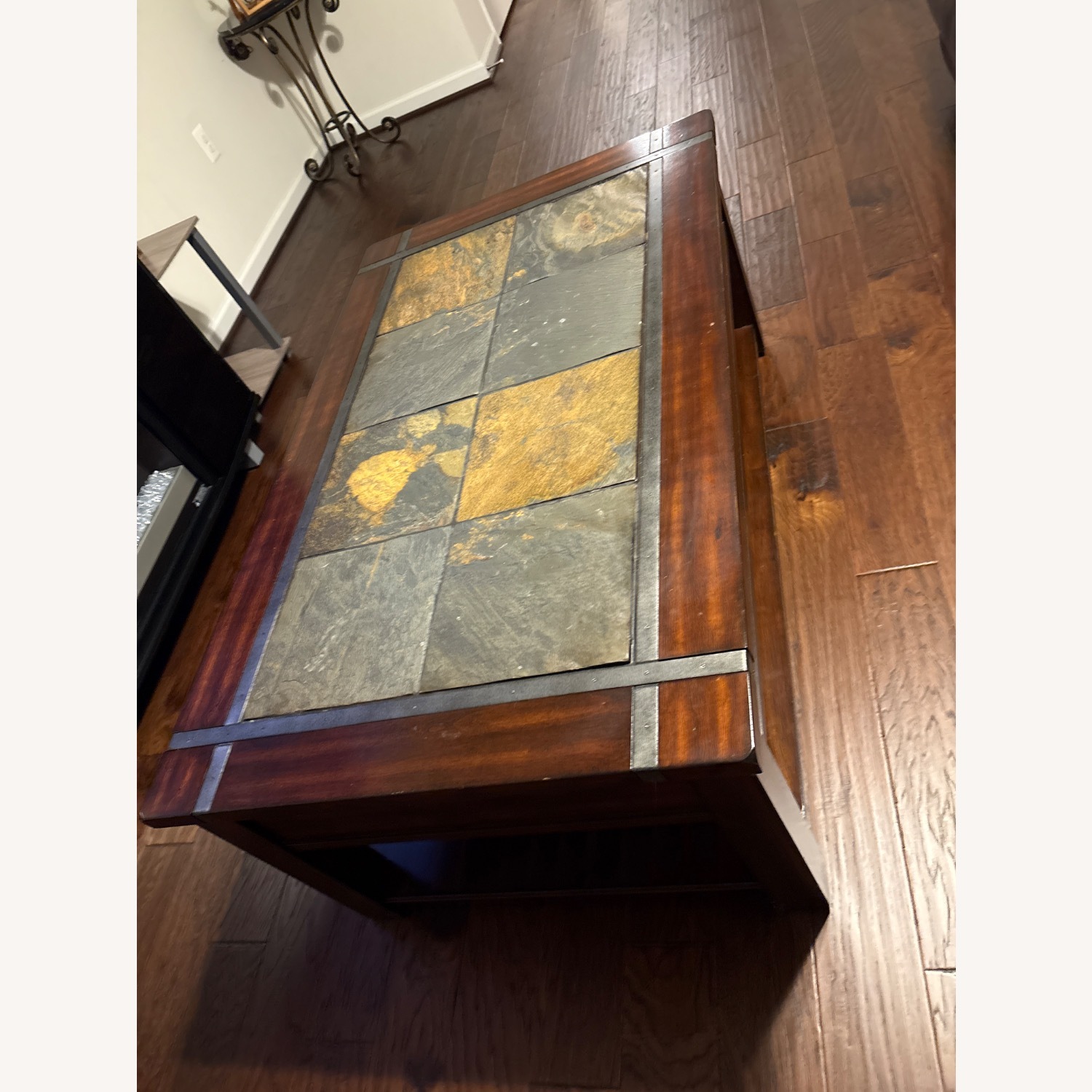 Value City Furniture Dark Brown Wood Coffee Table - image-2