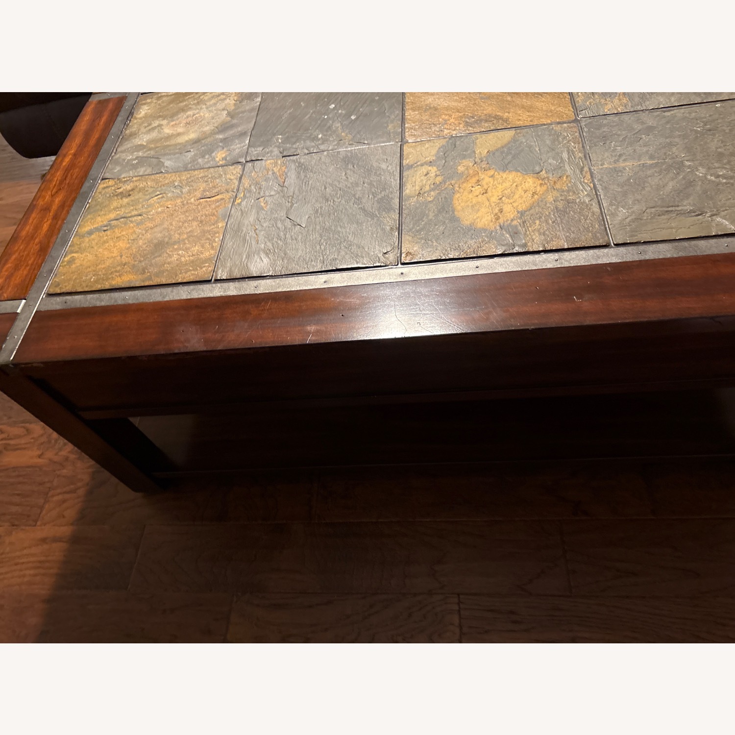 Value City Furniture Dark Brown Wood Coffee Table - image-4