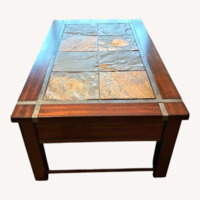 Value City Furniture Dark Brown Wood Coffee Table