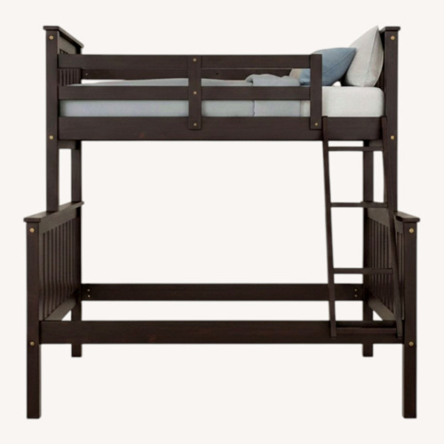 Used Bed Bath & Beyond Dark Brown Wood Bunk Bed for sale on AptDeco