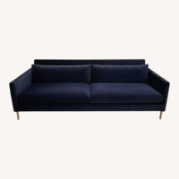 ABC Carpet and Home Blue Velvet 3+ Seater Sofa