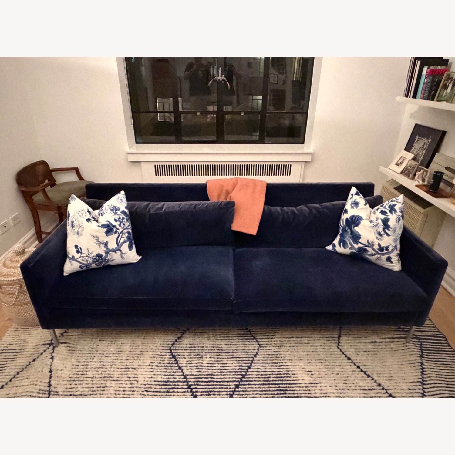 ABC Carpet and Home Blue Velvet 3+ Seater Sofa - image-2