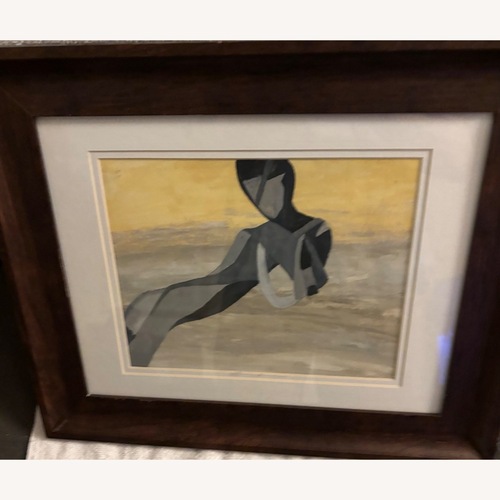 Used Abstract Female in Brown Shades Wall Art for sale on AptDeco