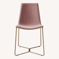 West Elm Pink Velvet Dining Chairs Set of 4 