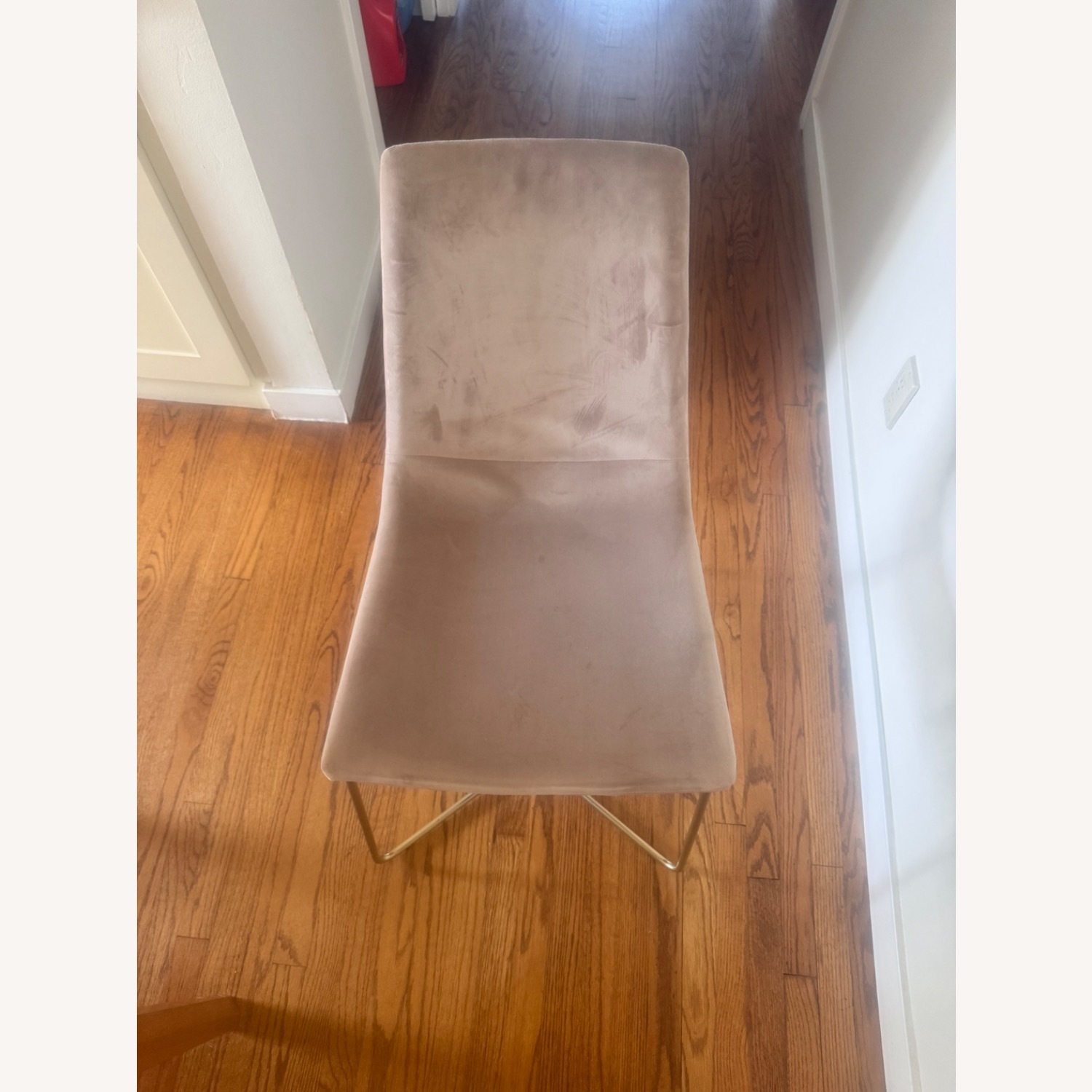 West Elm Pink Velvet Dining Chairs Set of 4  - image-3