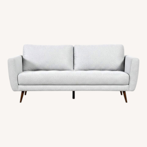 Used Living Spaces Light Gray Fabric 2 Seater Sofa for sale on AptDeco