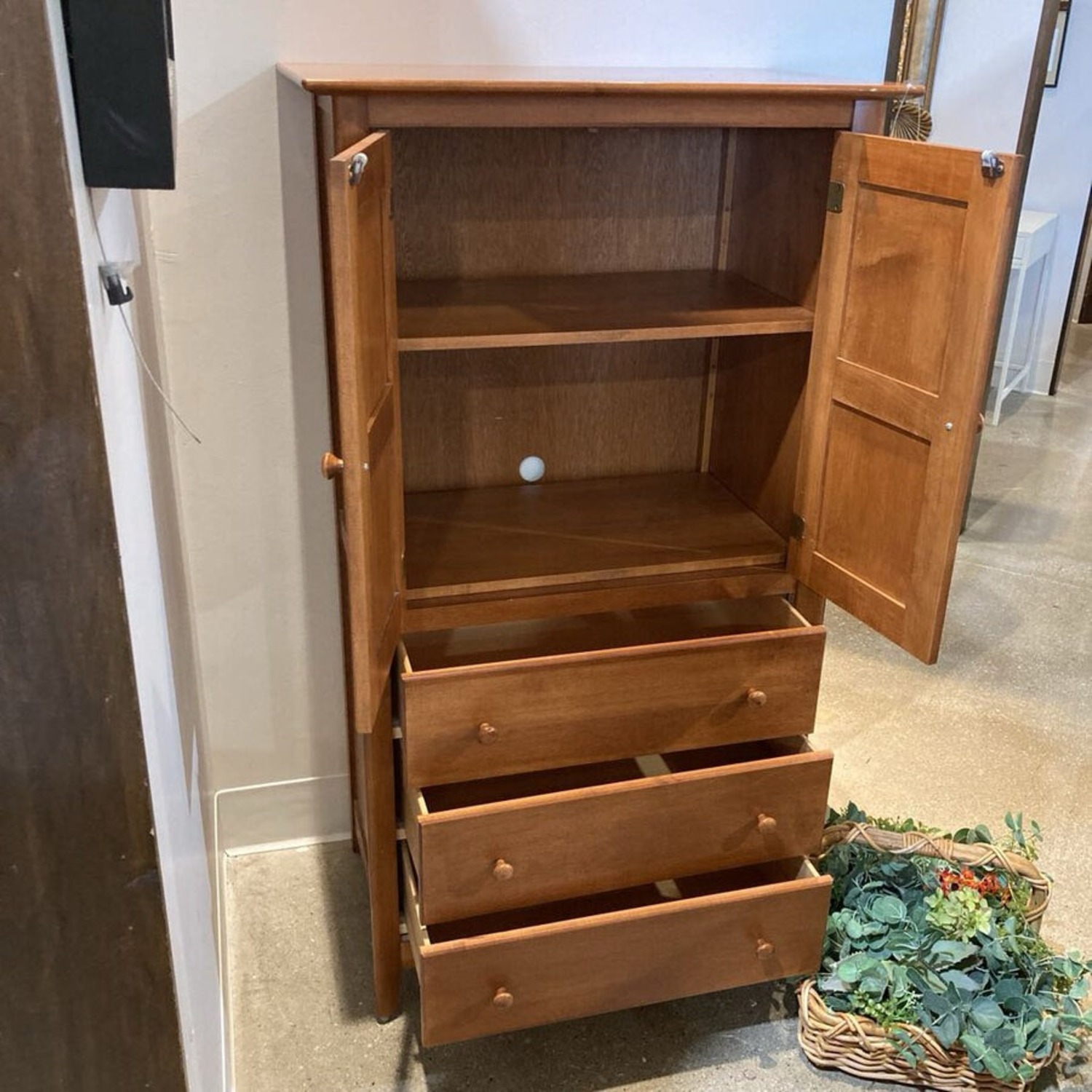Nadeau Wood 3-Drawer Armoire Cabinet - image-5