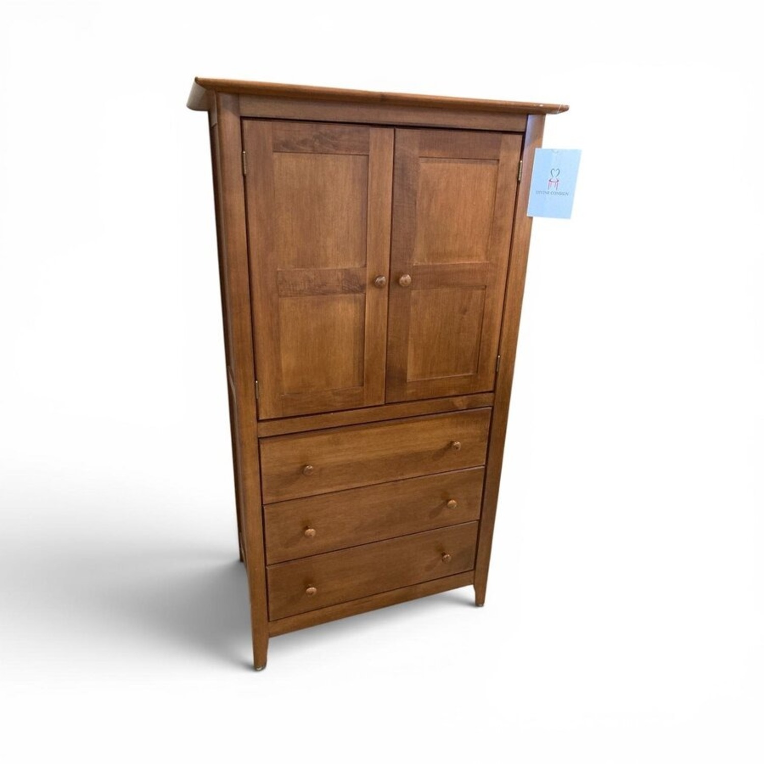 Nadeau Wood 3-Drawer Armoire Cabinet - image-1