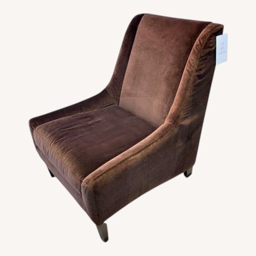 Used Room & Board Velvet Accent Chair Chocolate Brown for sale on AptDeco