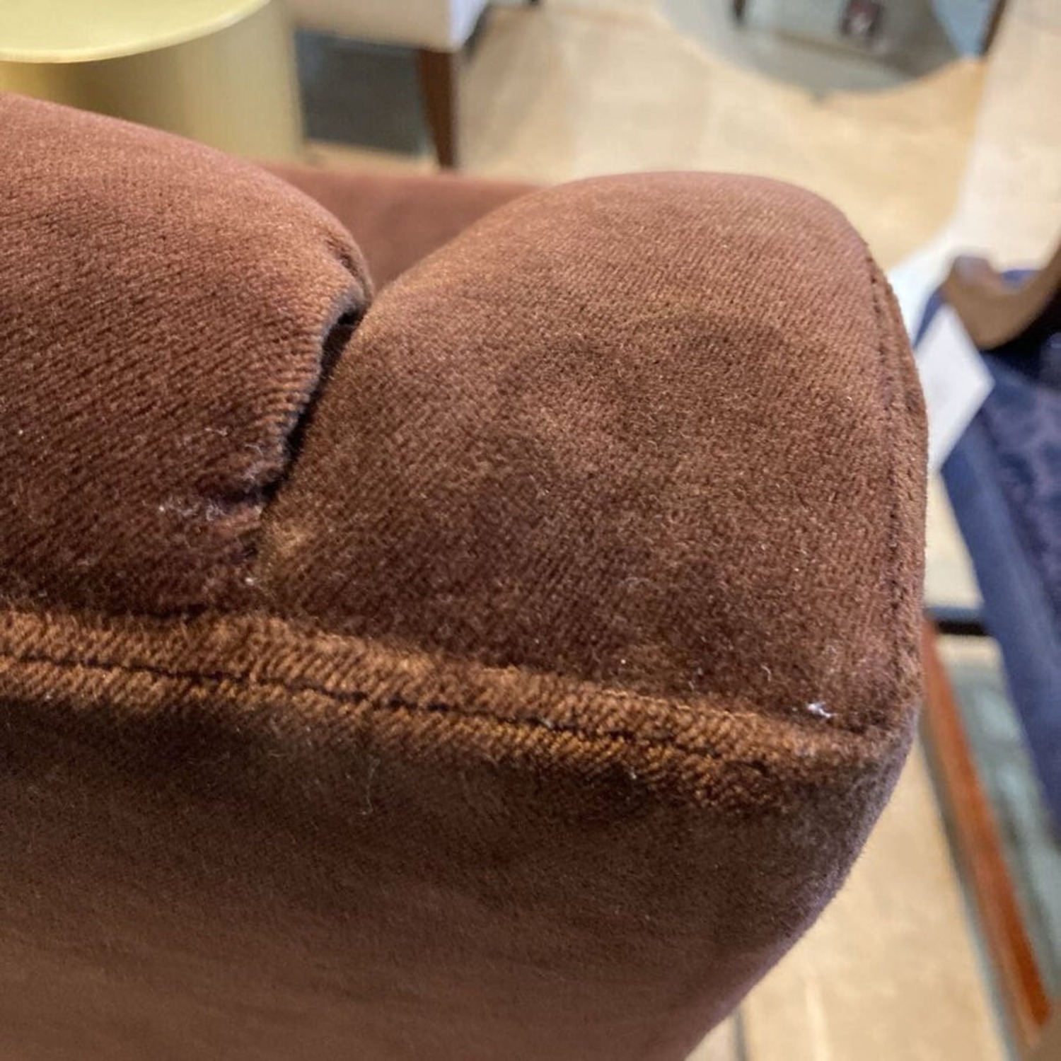 Room & Board Velvet Accent Chair Chocolate Brown - image-7