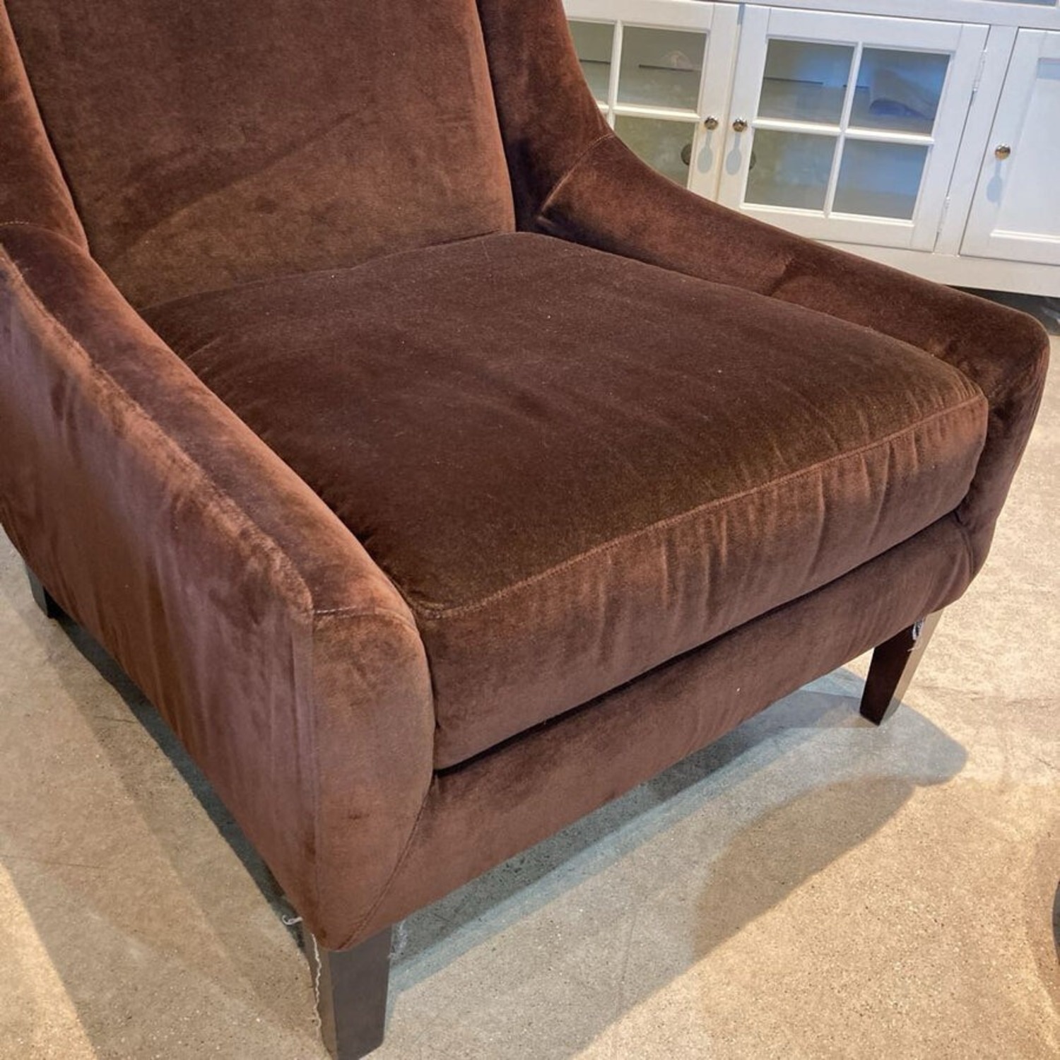Room & Board Velvet Accent Chair Chocolate Brown - image-5