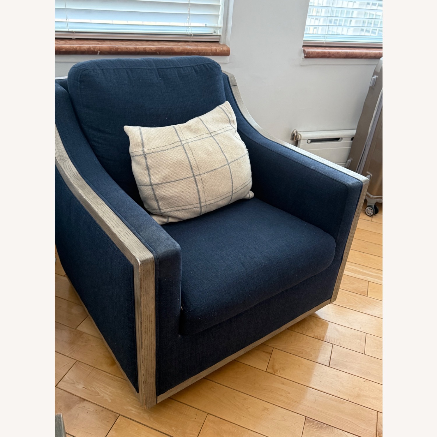 Ralph Lauren Blue Fabric Armchair - image-2