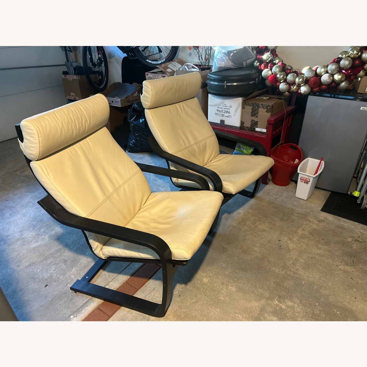 IKEA Poang Leather Recliner  - image-2