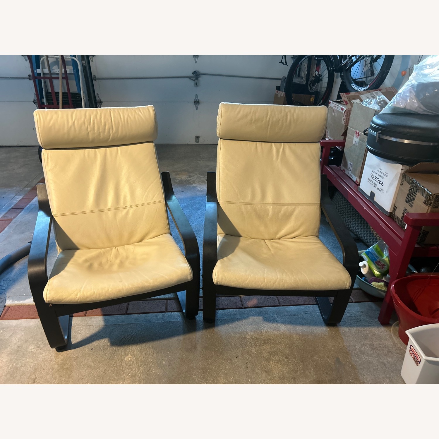 IKEA Poang Leather Recliner  - image-1