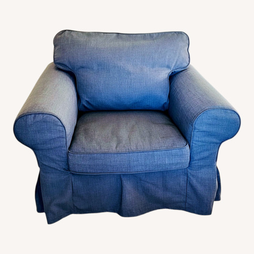 Used Dark Gray Linen Chaise Lounge for sale on AptDeco