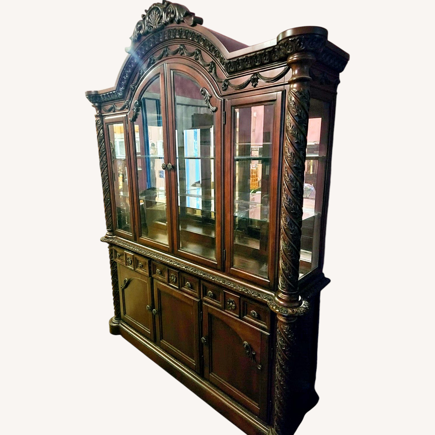 Ashley Furniture Dark Brown Bar Cart - image-0