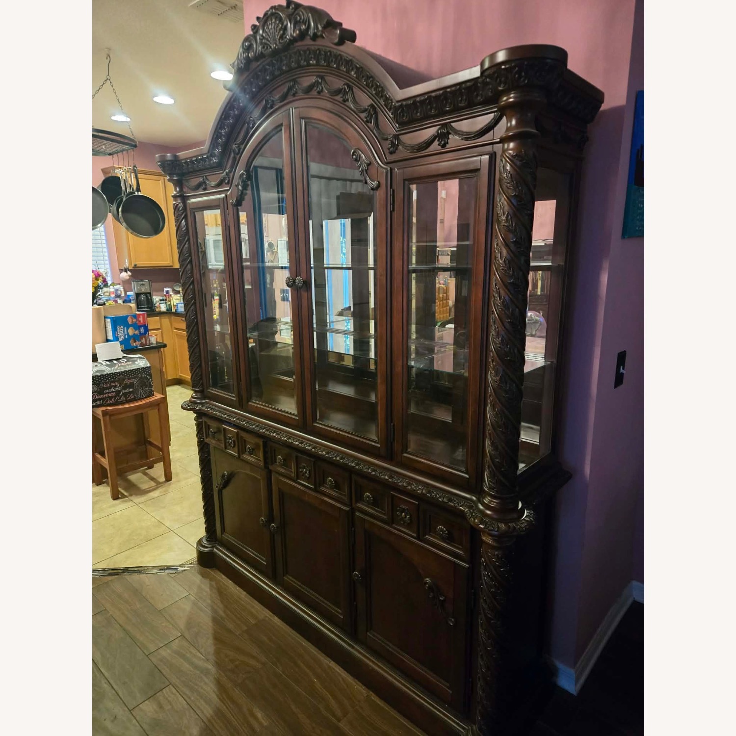 Ashley Furniture Dark Brown Bar Cart - image-1