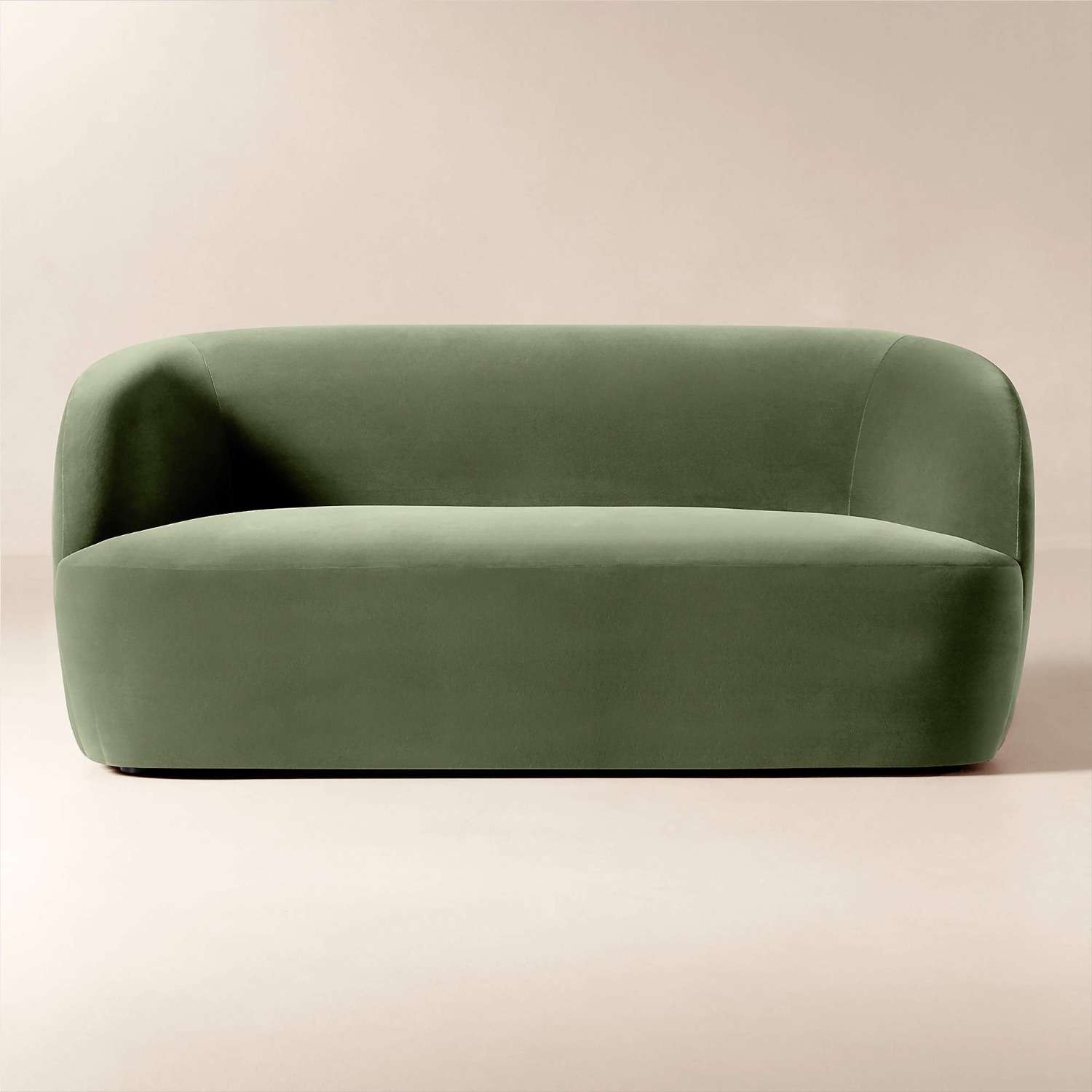 CB2 Goop By Gwenyth Paltrow Green Fabric Loveseat - image-1