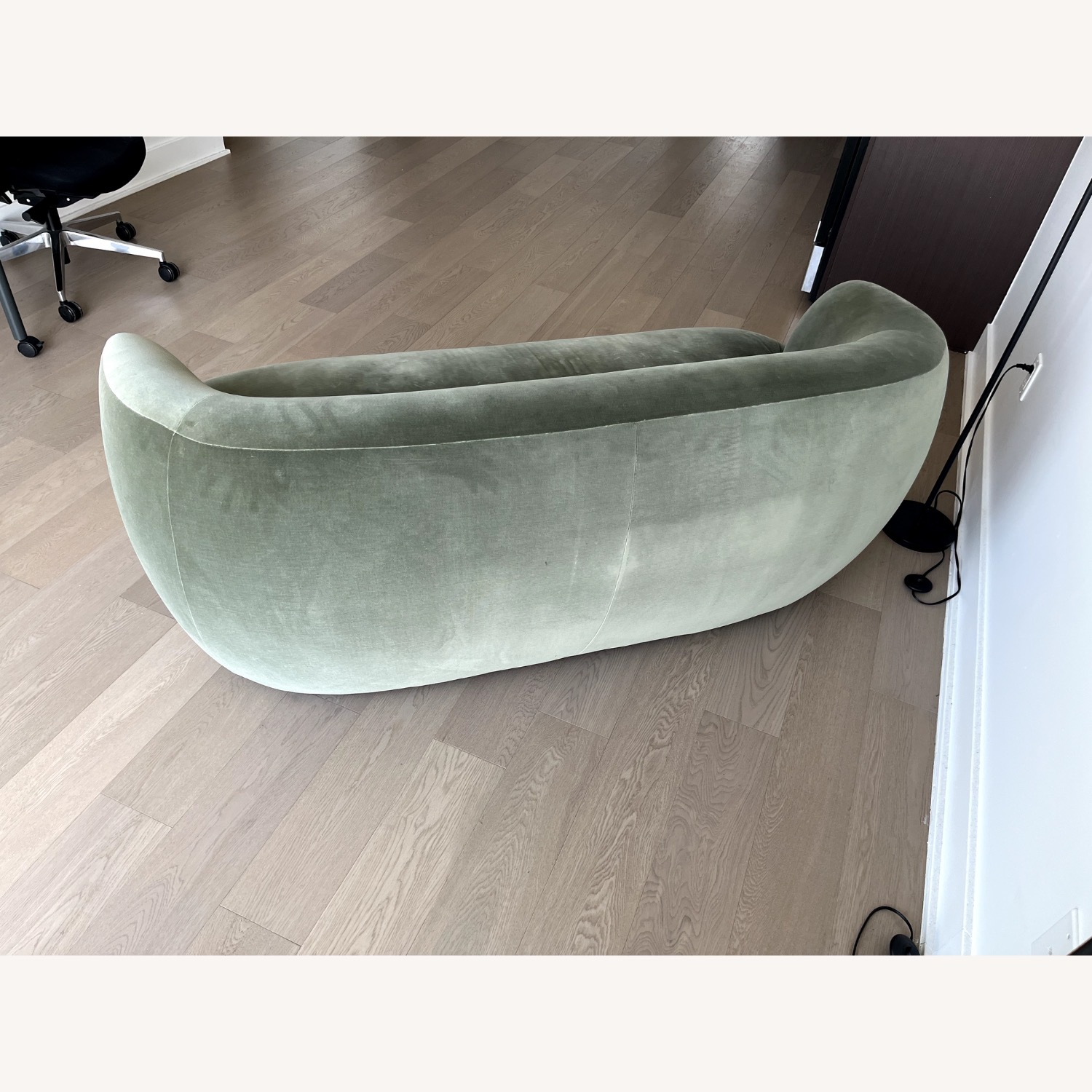 CB2 Goop By Gwenyth Paltrow Green Fabric Loveseat - image-5
