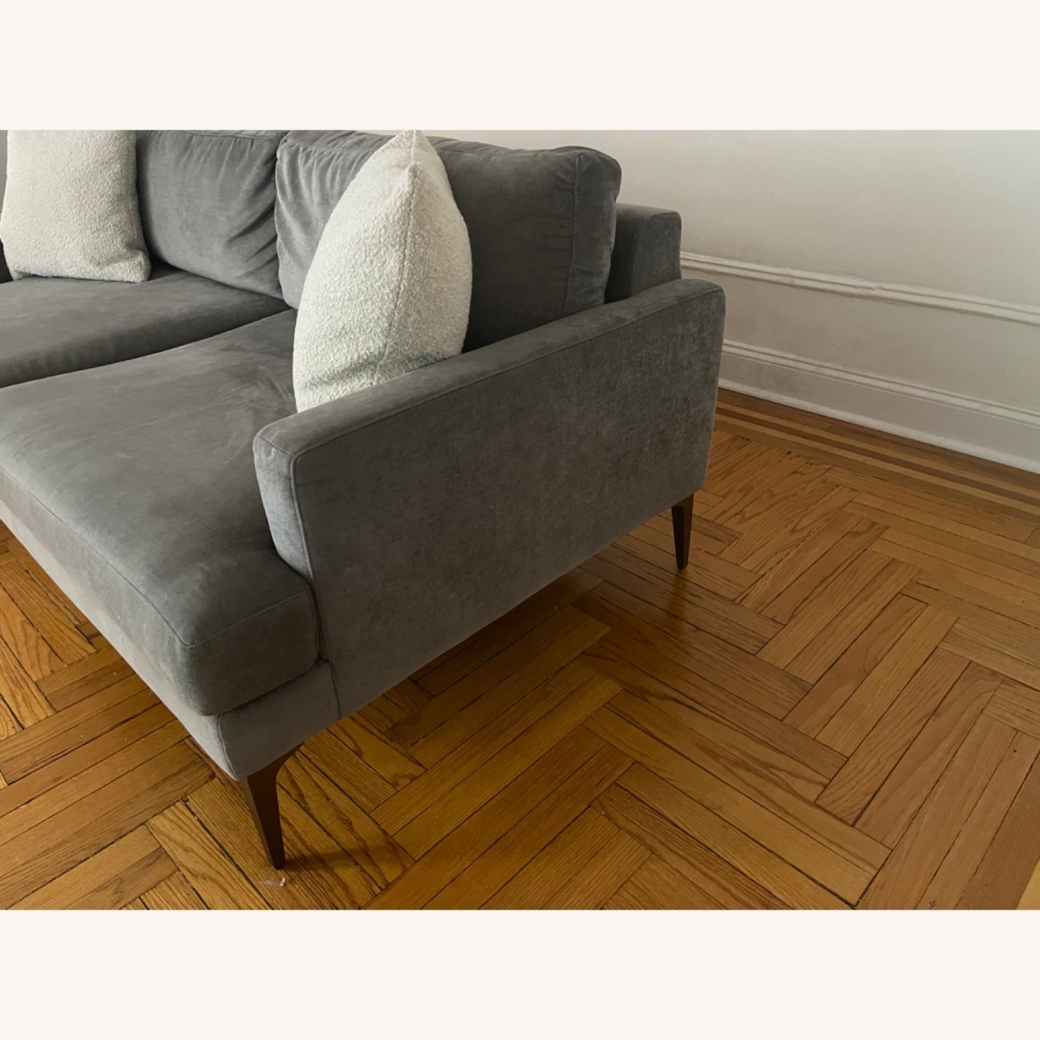 West Elm Gray Andes Sofa - image-3
