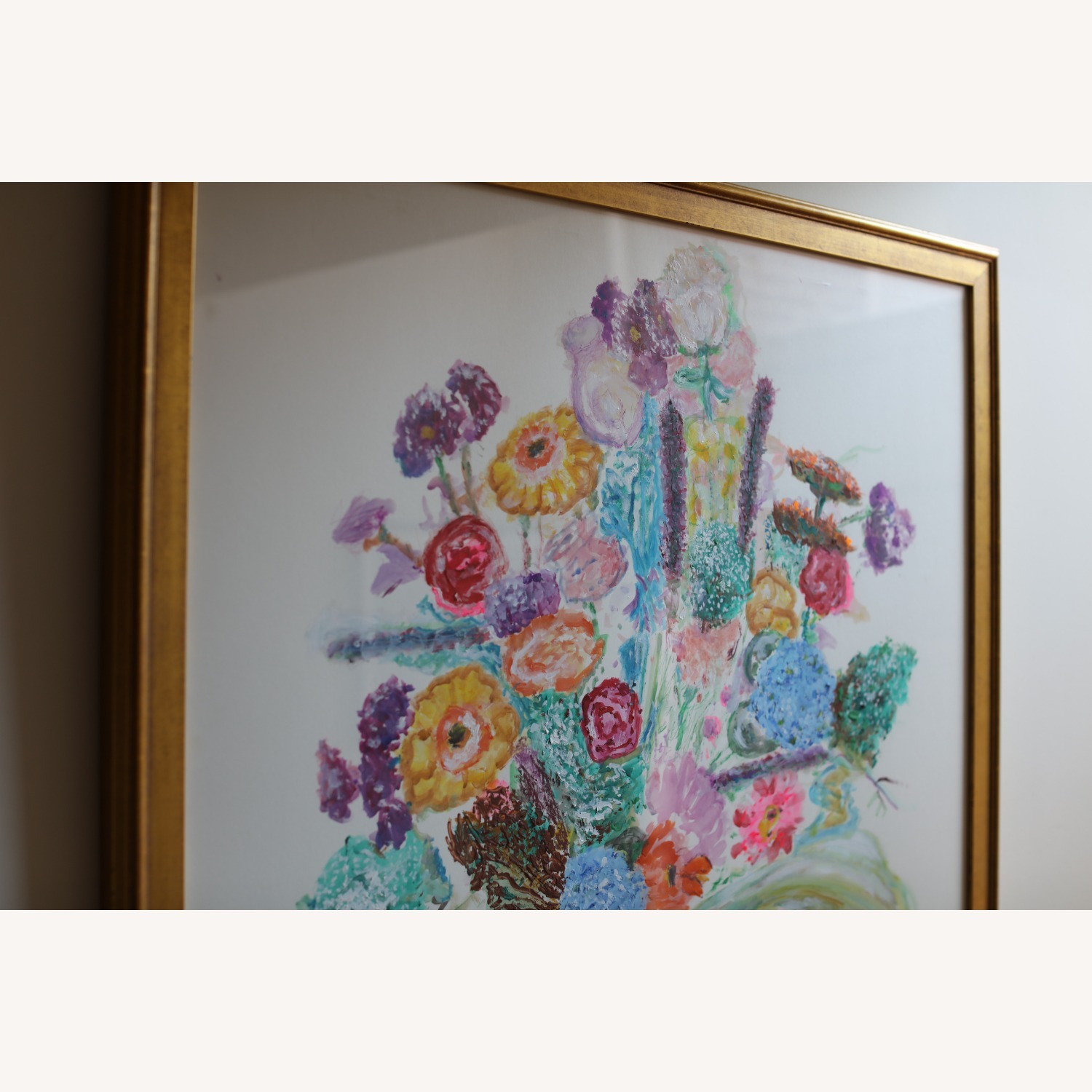 Large Gouache Floral Still Life - image-4